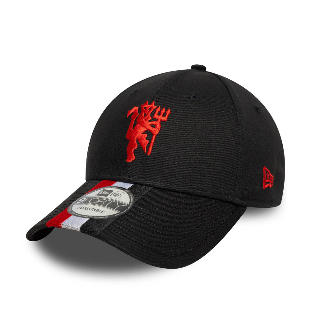 Manchester United New Era 9Forty Black Stripes Adjustable Hat - 60771946