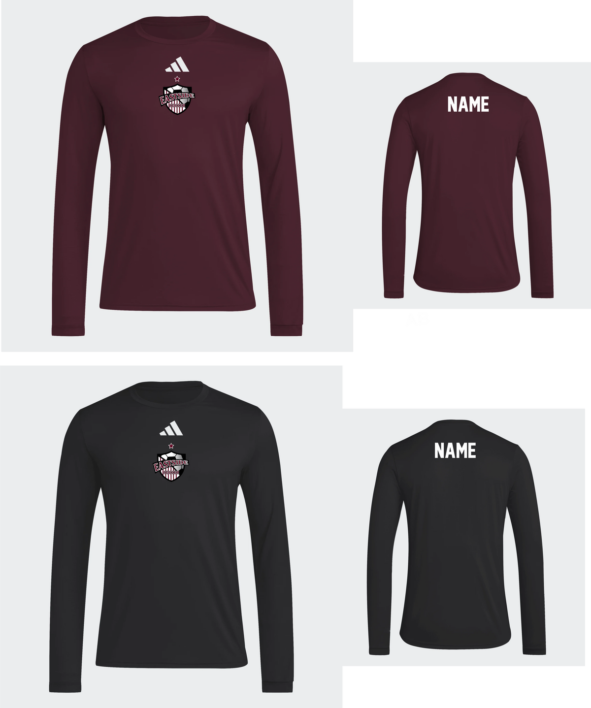 T-shirt pré-match manches longues Adidas (Eastside) (Arrivée estimée le 29 mai)