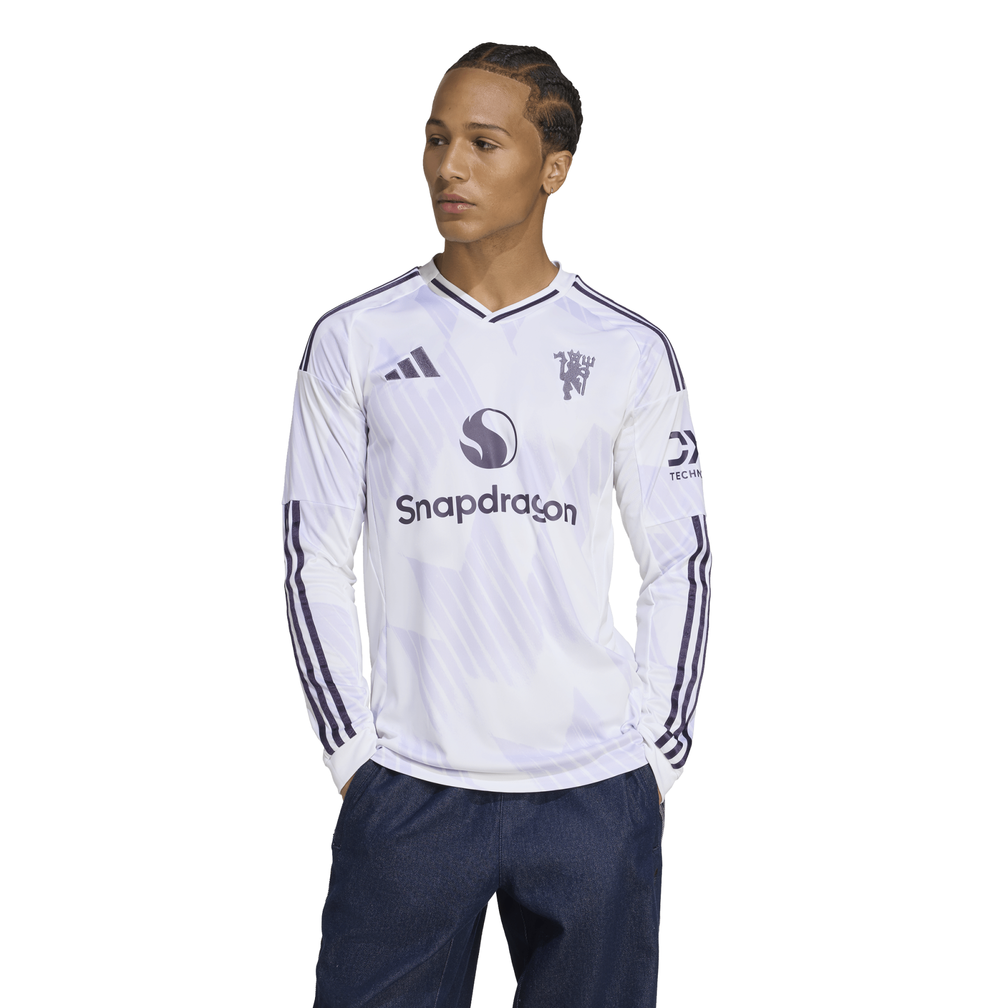 Adidas Manchester United 25/26 L/S Away Jersey - JP3025