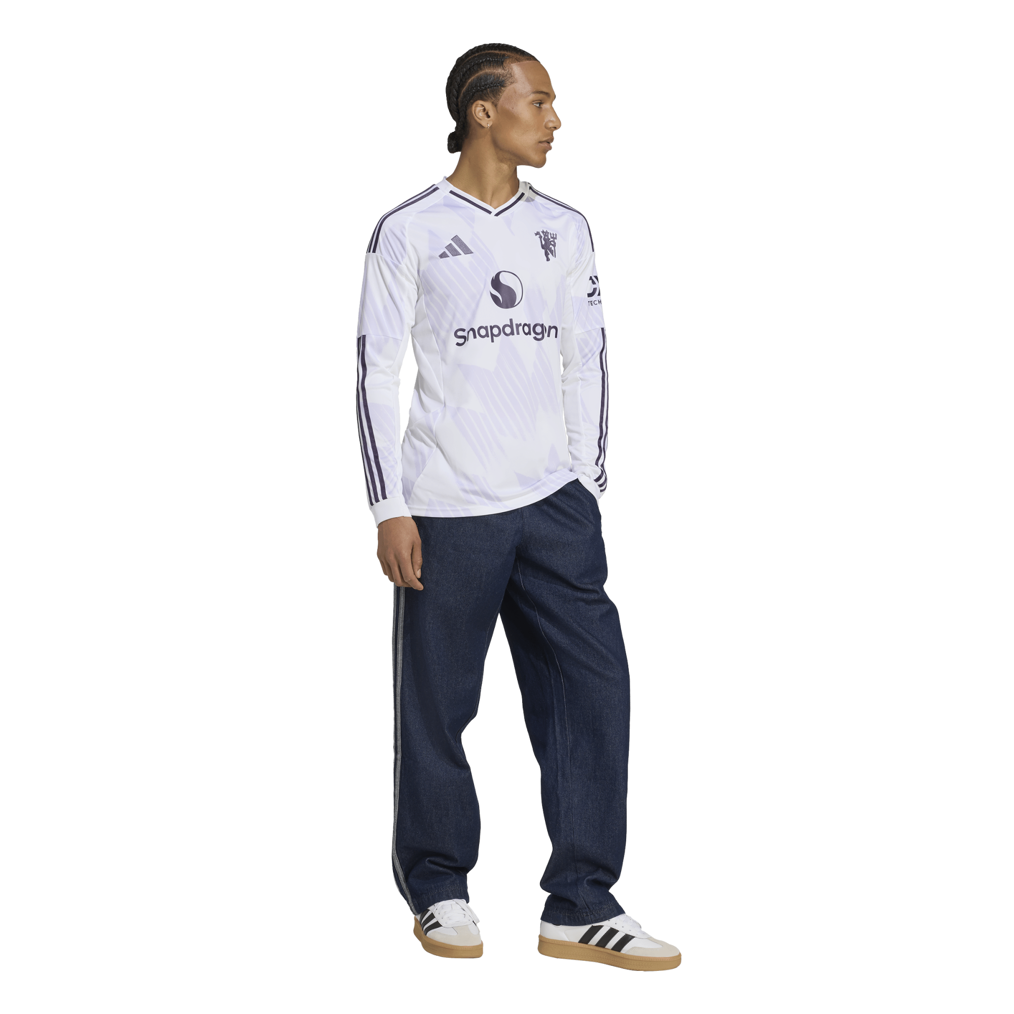 Adidas Manchester United 25/26 L/S Away Jersey - JP3025