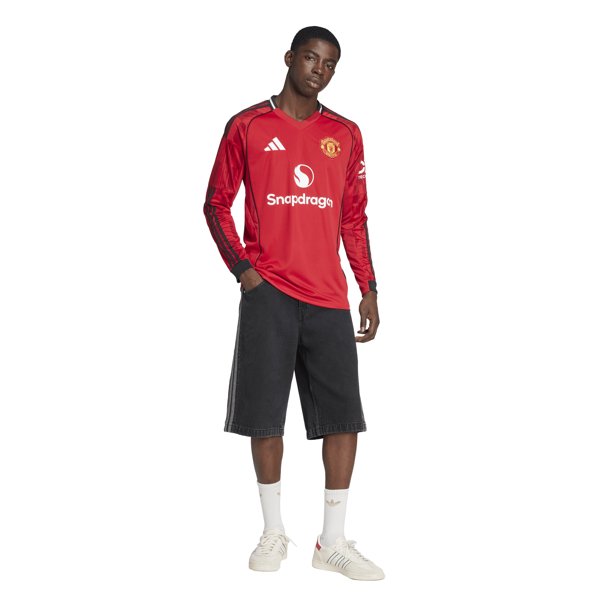 Adidas Manchester United 25/26 L/S Home Jersey - JP3037