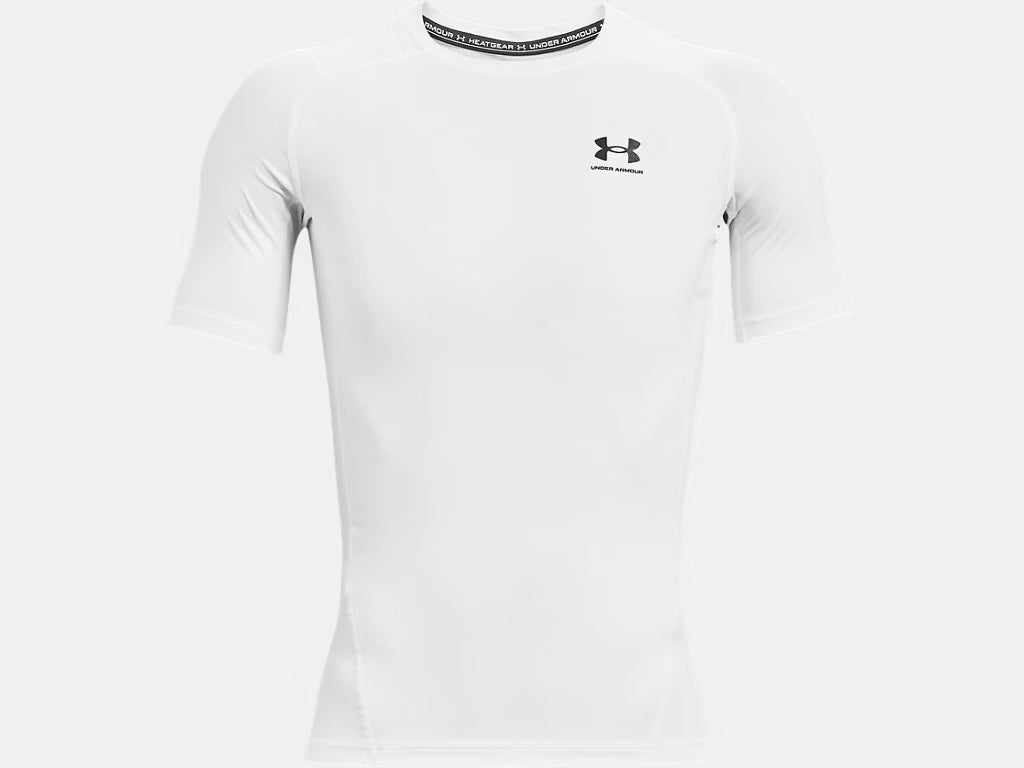Under Armour HeatGear® Men's Compression Short Sleeve (White) - 1361518-100