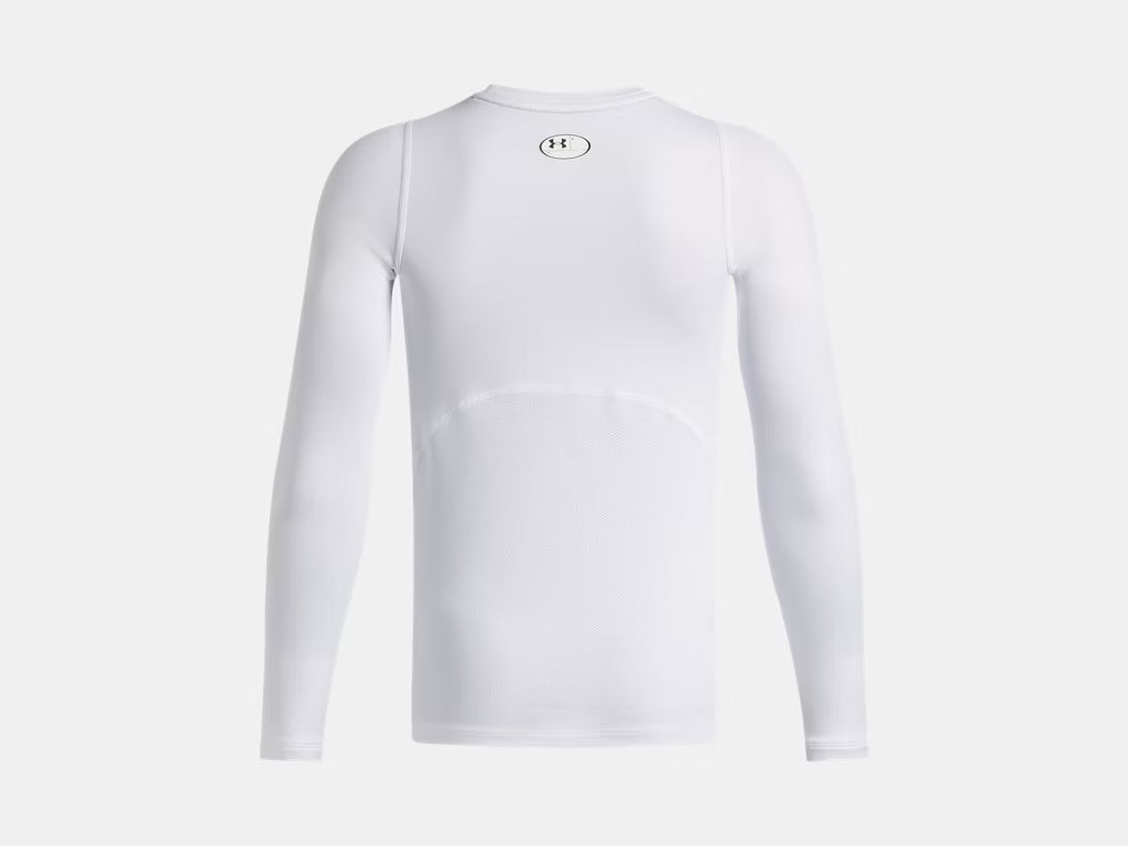 UA ColdGear Armour Compression Long Sleeve Youth (White) - 1366372-100