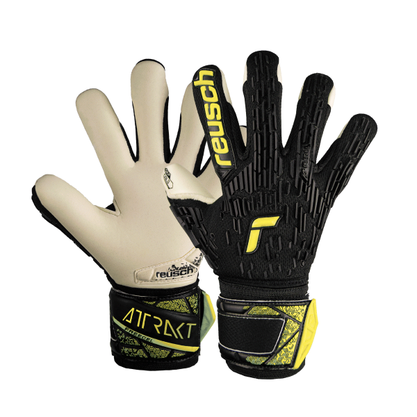 Reusch Attrakt Freegel Gold Finger Support Jr GK Gloves - 54722130-7752