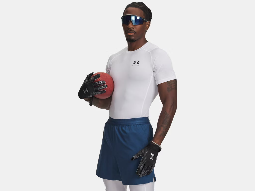 Under Armour HeatGear® Men's Compression Short Sleeve (White) - 1361518-100