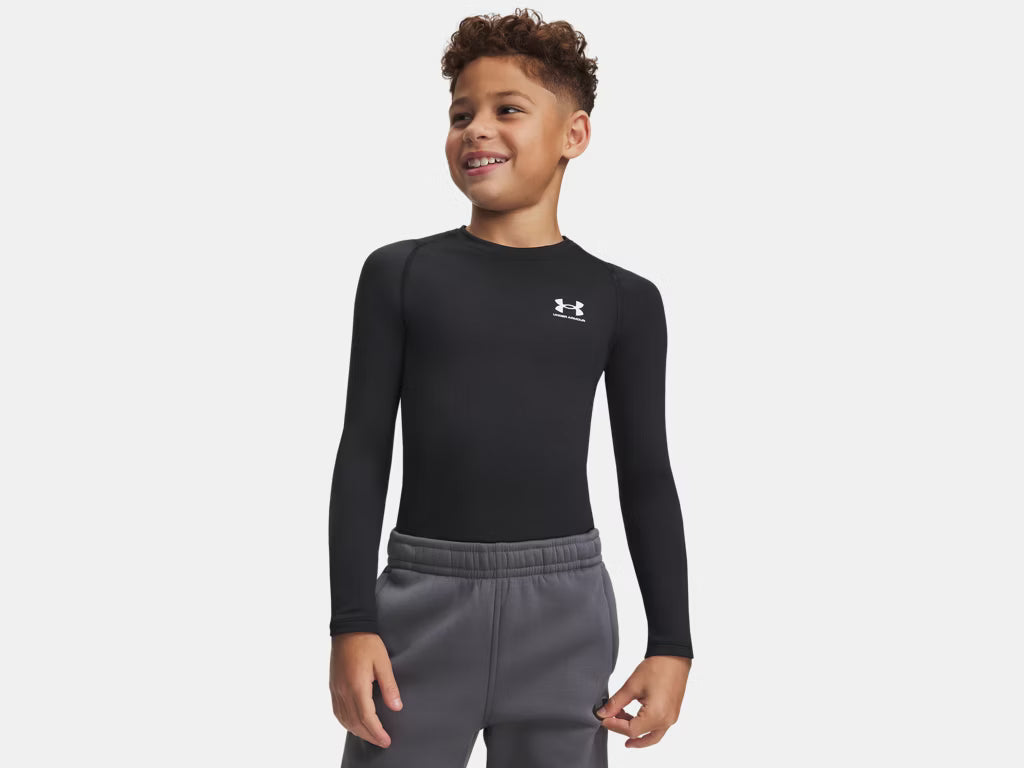 UA ColdGear Armour Compression Long Sleeve Youth (Black) - 1366372-001