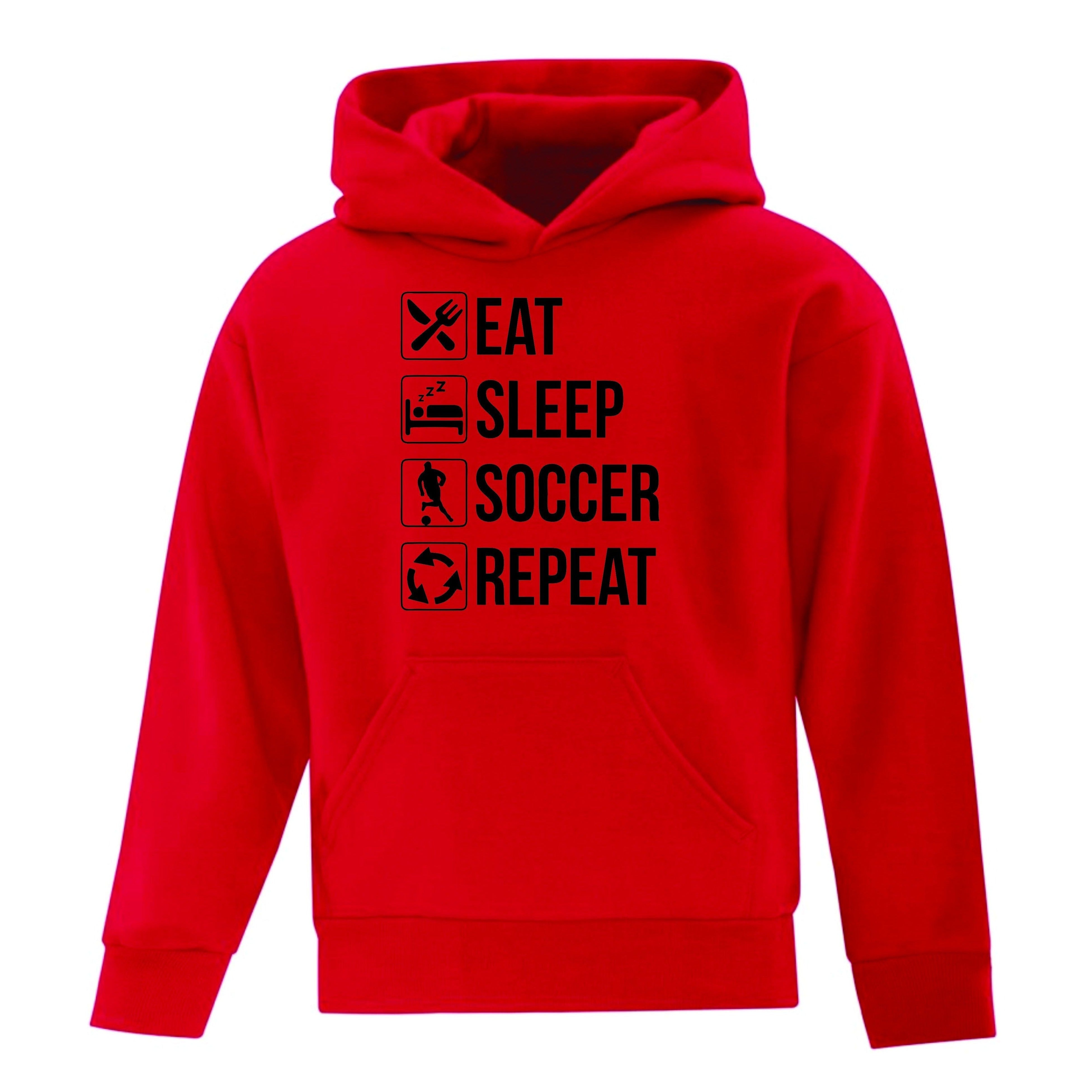 Eat, Sleep, Soccer, Repeat Youth Hoodie