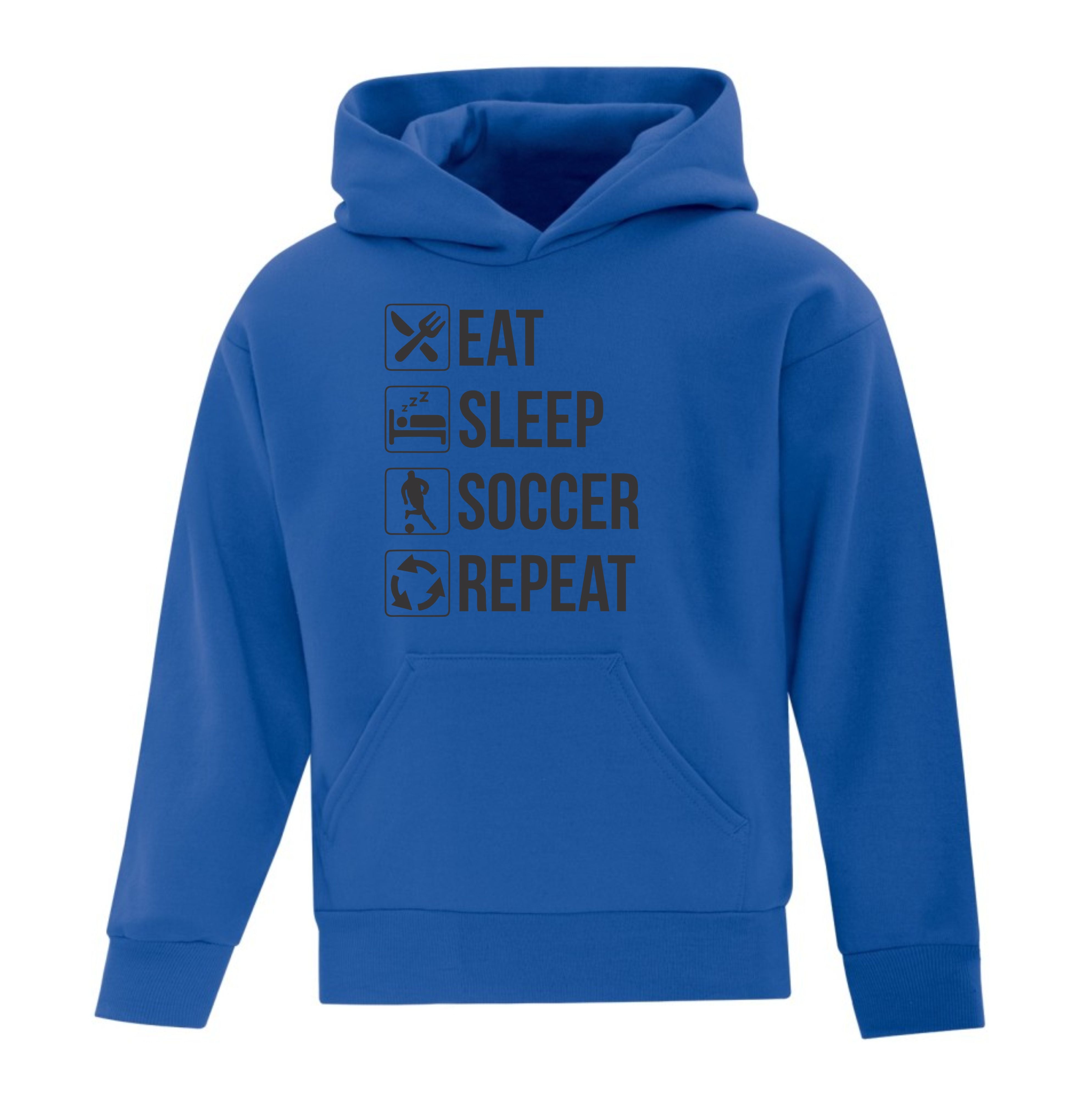 Eat, Sleep, Soccer, Repeat Youth Hoodie