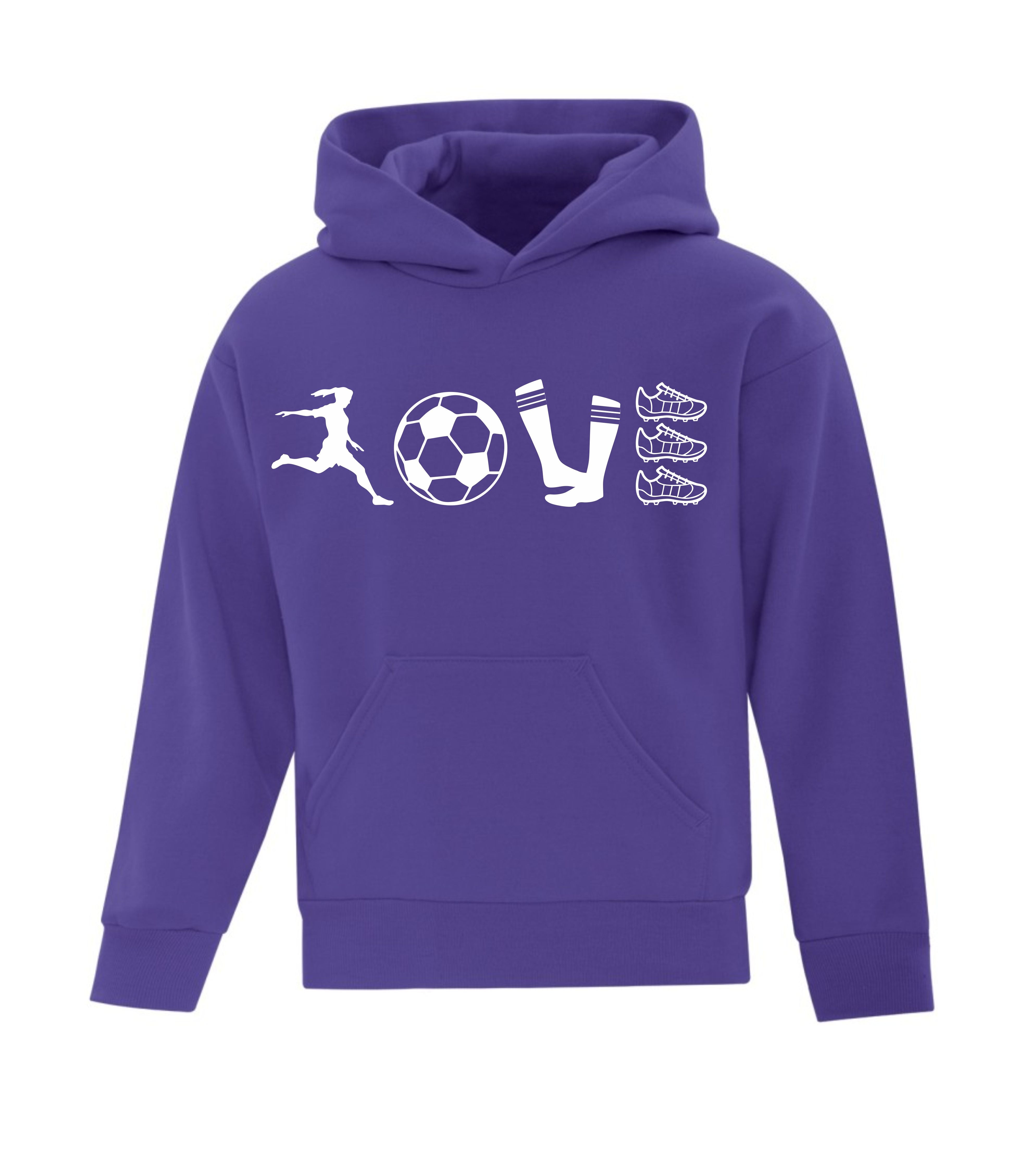 Love Soccer Youth Hoodie