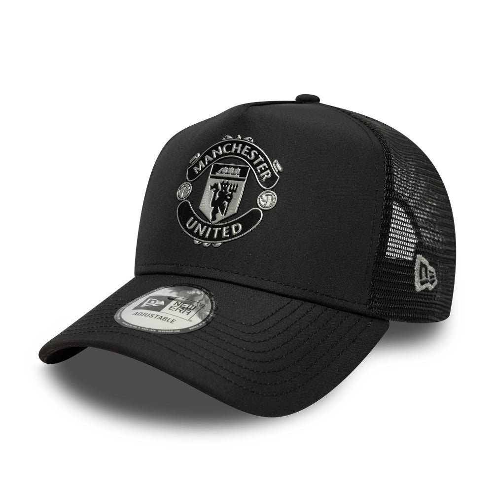 Manchester United New Era Black Reflected Trucker Hat - 60771940