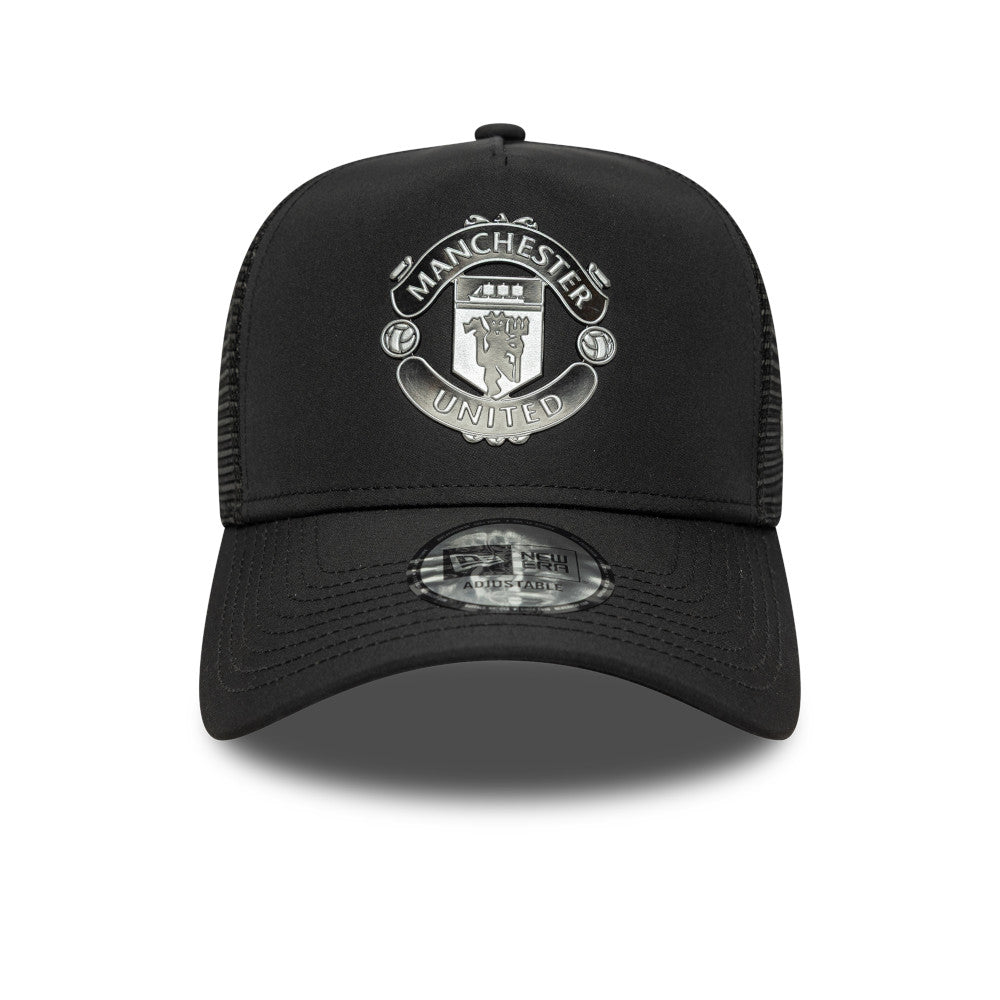Manchester United New Era Black Reflected Trucker Hat - 60771940