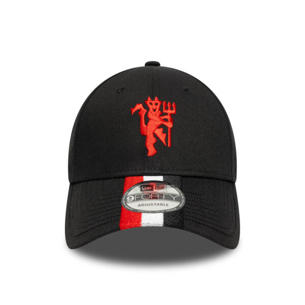 Manchester United New Era 9Forty Black Stripes Adjustable Hat - 60771946