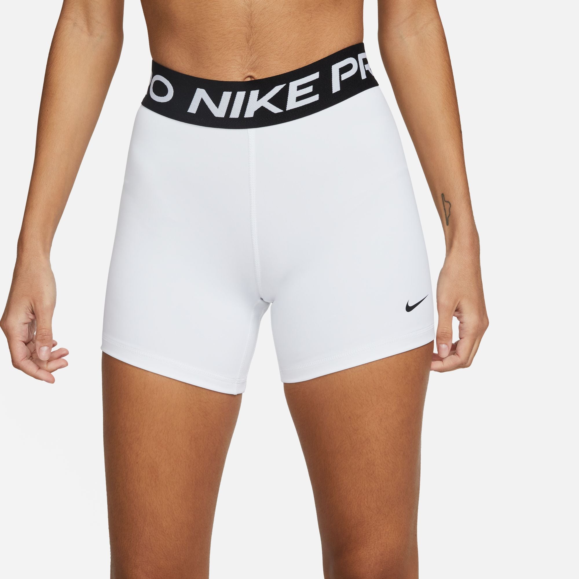 Nike Pro Women's White Compression Shorts (5IN)- CZ9831-101