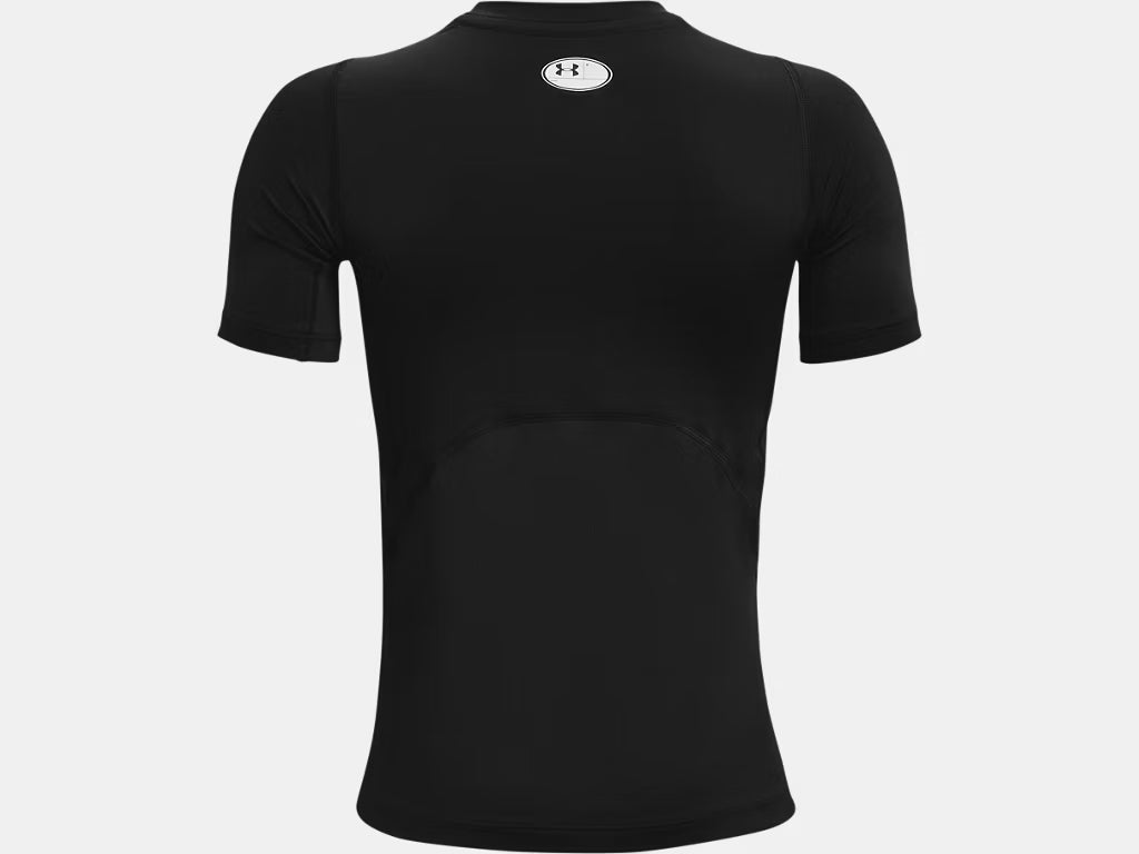 T-shirt de compression à manches courtes UA HeatGear Armour pour enfant (noir) - 1361723-001