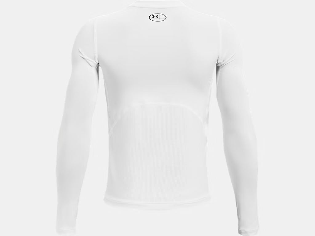 UA HeatGear Armour Compression Long Sleeve Youth (White) - 1361731-100