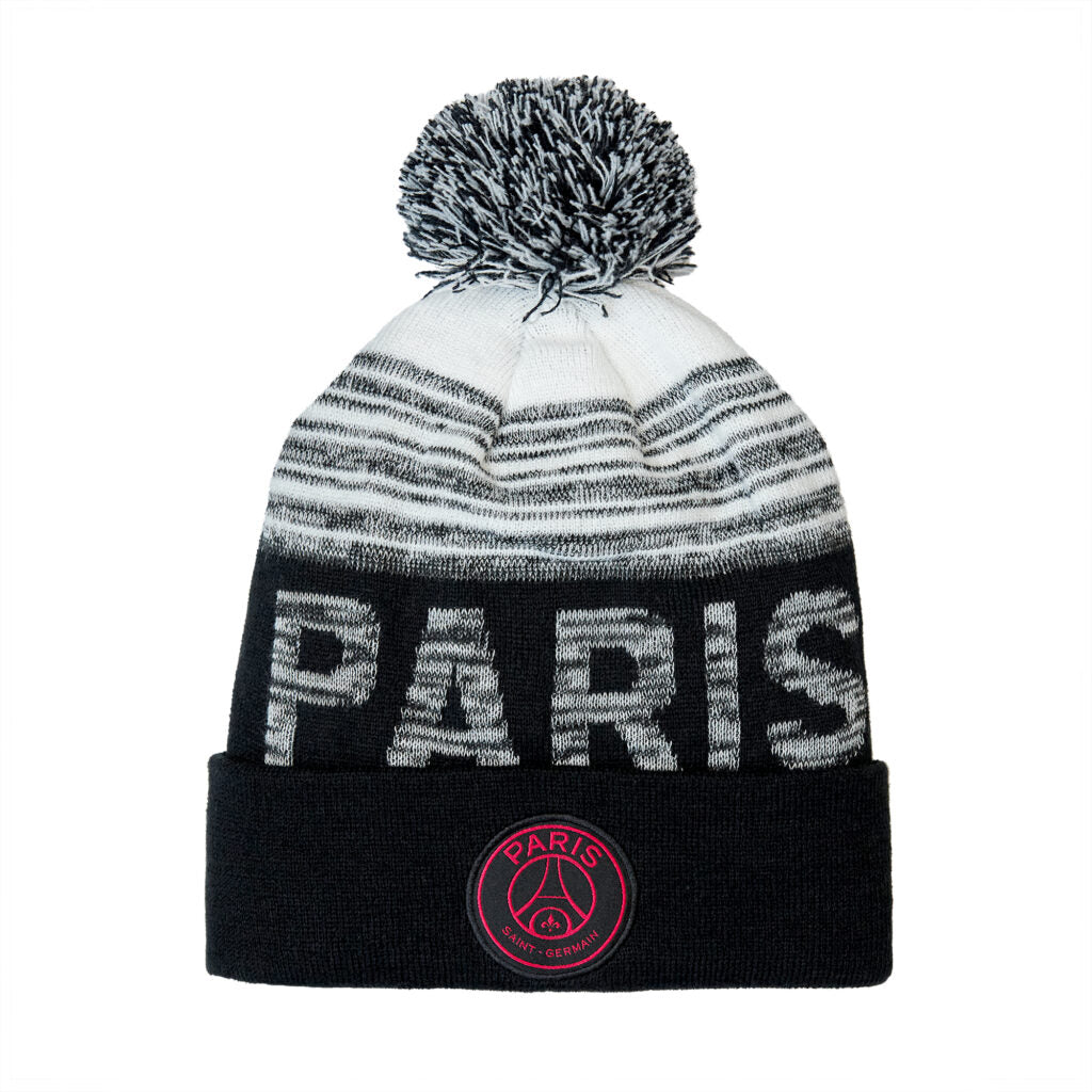 PSG Black & Grey Pom Beanie - PSG45BN-K