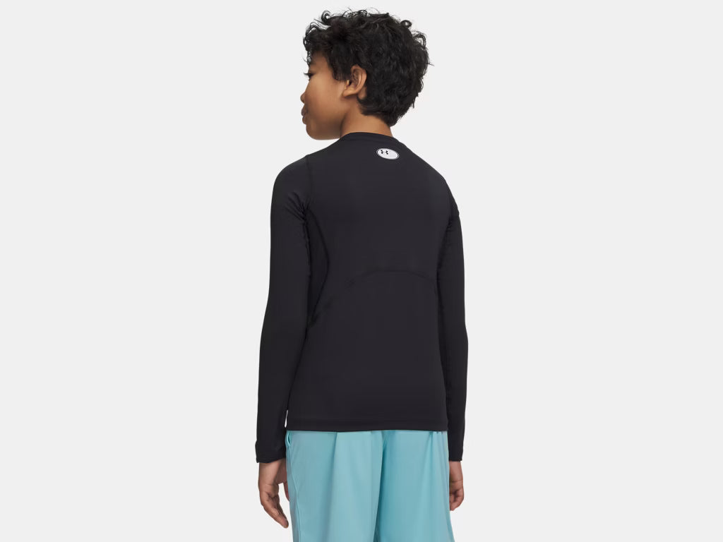 UA HeatGear Armour Compression Long Sleeve Youth (Black) - 1361731-001