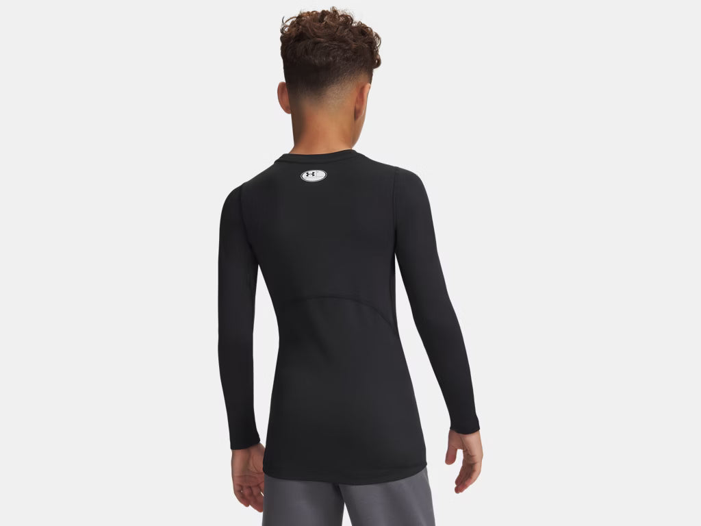 UA ColdGear Armour Compression Manches Longues Jeunes (Noir) - 1366372-001