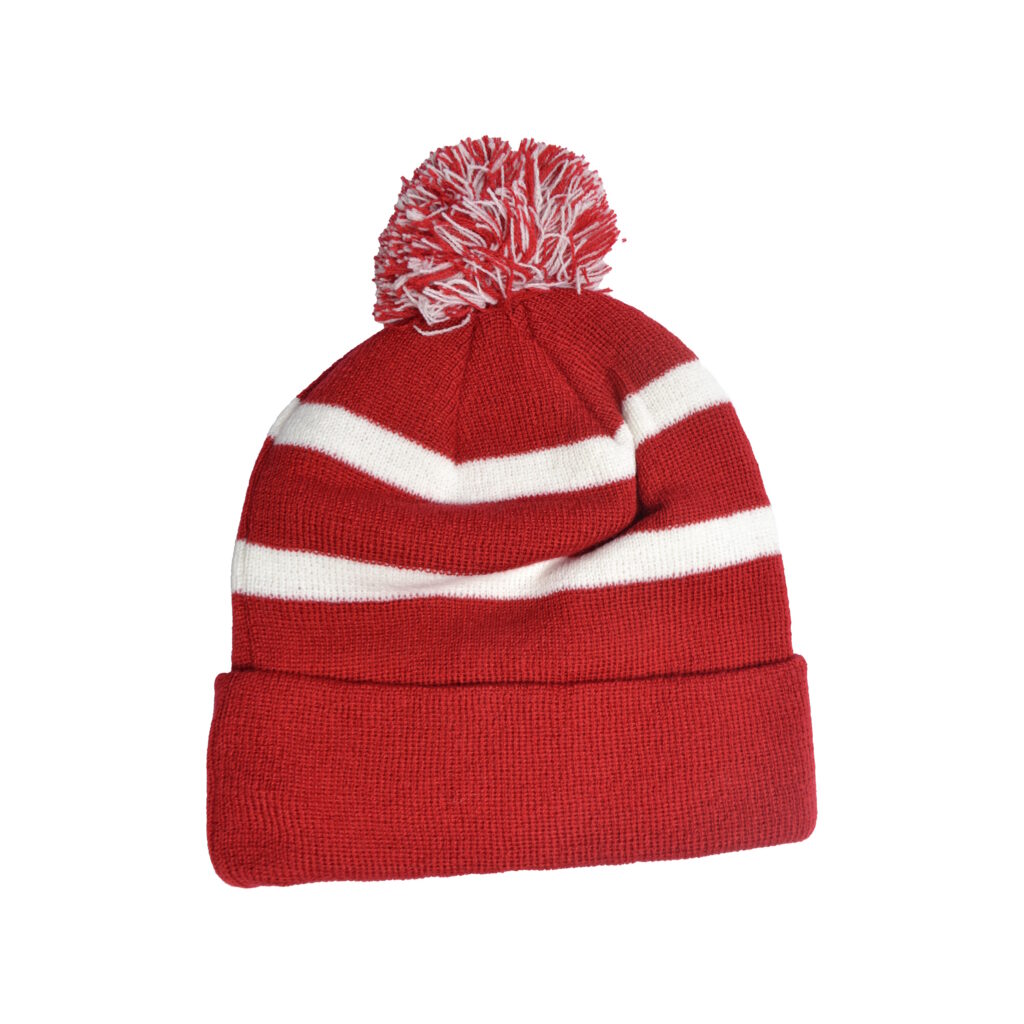 Arsenal Red and White Breakaway Pom Beanie - FBSCAPAR010