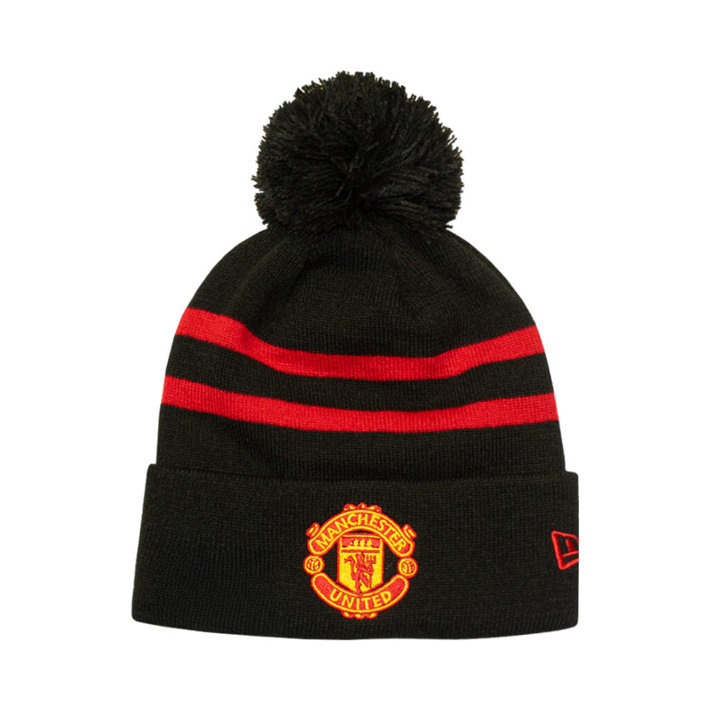 Manchester United New Era Black and Red Knit Pom Beanie - 70808809